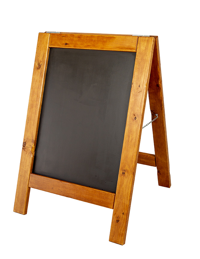 Barrels Rustic Oak Easel Blackboard