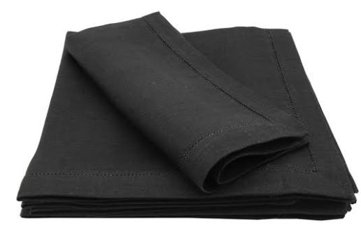 Serviettes: Linen Serviette - Black