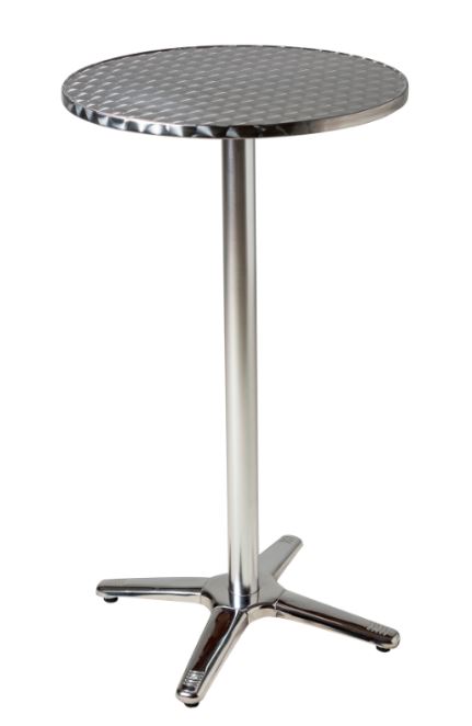 Bar Tables: Aluminium Bar Table with Round Stainless Steel Top