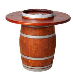 Wine barrel table discount hire